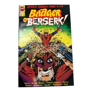 First Comics Badger Berserk! Comic Book Limited Series Part 3 of 4